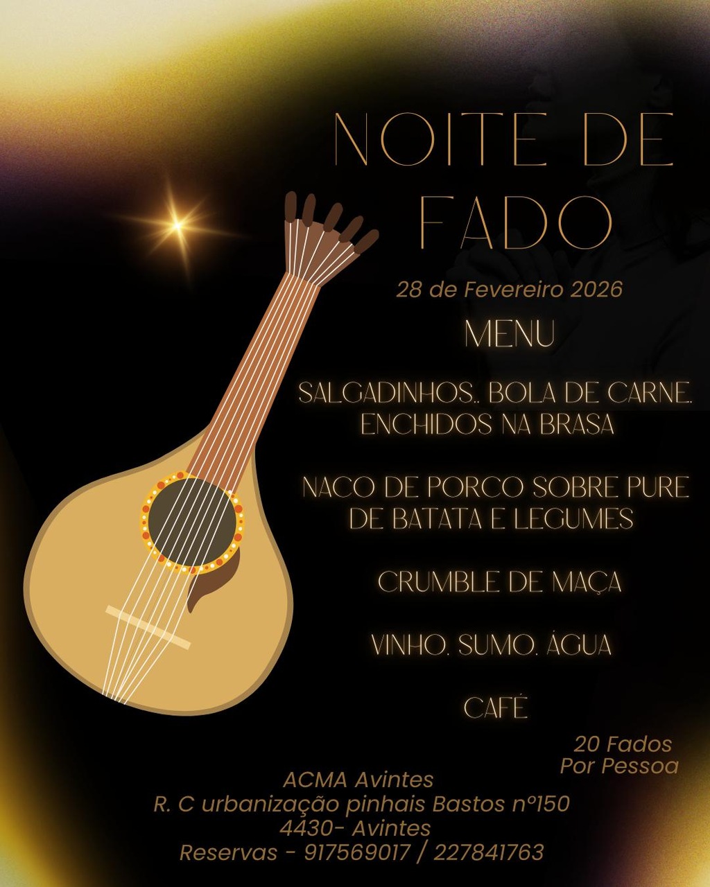 Cartaz da Noite de Fado 