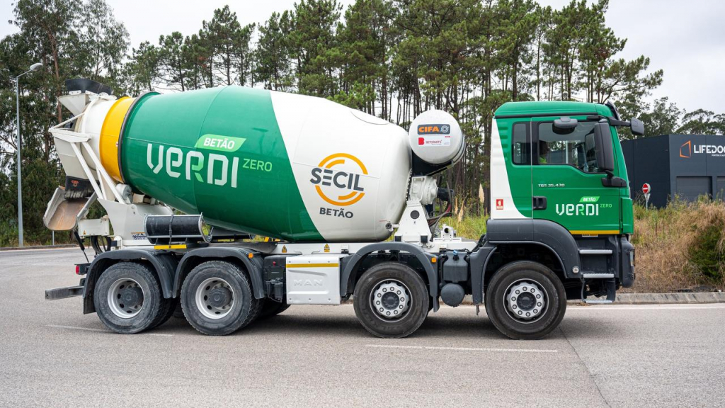 camião betão neutro carbono gaia